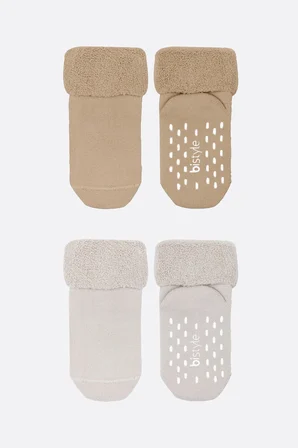 Bistyle 2li Havlu Soket Kaymaz Basic Boy 10508 Bej