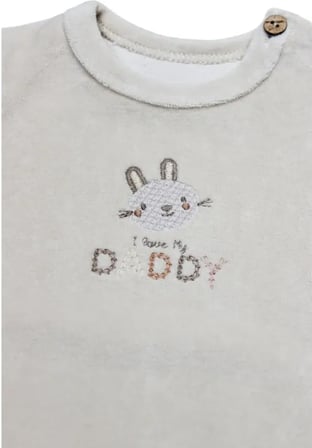 Bistyle 2Li Takim Kadife I Love Daddy 14113 Bej