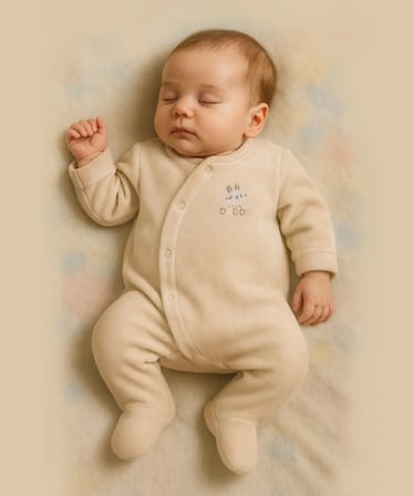 Bistyle Tulum Kadife I Love Daddy Açık Bej 3-6