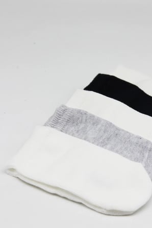 Bistyle 5'Li Penye Soket Kutulu Basic Çorap 10131 Gri