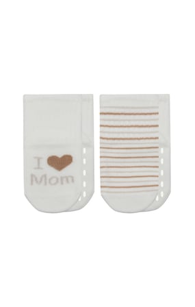 Bistyle Mom Dad Penye Kaymaz Soket Çorap 2li 10147 Çember Mom