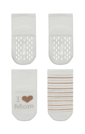Bistyle Mom Dad Penye Kaymaz Soket Çorap 2li 10147 Çember Mom