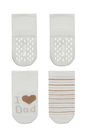 Bistyle Mom Dad Penye Kaymaz Soket Çorap 2Li 10147 Çember Dad