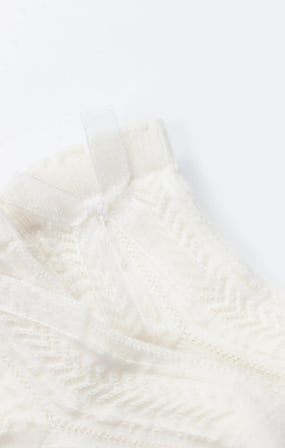 Bistyle Fiyonklu Penye Soket Çorap 2Li 10150 Ekru