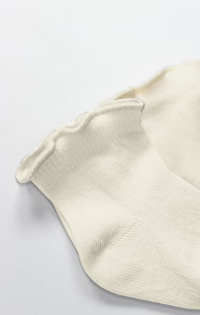 Bistyle 2li̇ Penye Soket Çorap Aksesuarlı Cute Ruffle 10153 Naturel