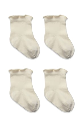 Bistyle Overlok Style Penye Soket Çorap 2Li 10153 Naturel