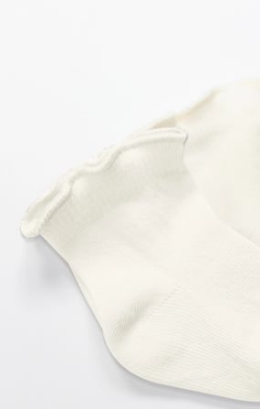 Bistyle Overlok Style Penye Soket Çorap 2li 10153 Ekru