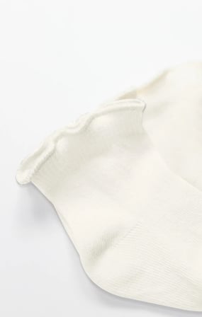 Bistyle Overlok Style Penye Soket Çorap 2Li 10153 Ekru