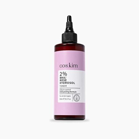 %2 Bha+gül Suyu Gözenek Sıkılaştırıcı Siyah Nokta Karşıtı Tonik | 2% Bha/rosa Hydrosol Toner 250ml