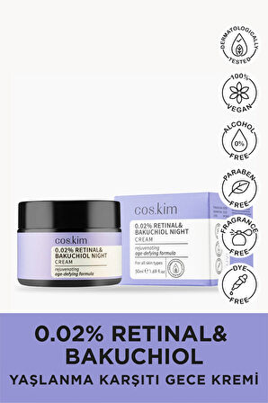 Retinal & Bakuchiol Yaşlanma Karşıtı Gece Kremi | Retinal & Bakuchiol Night Cream 50ml