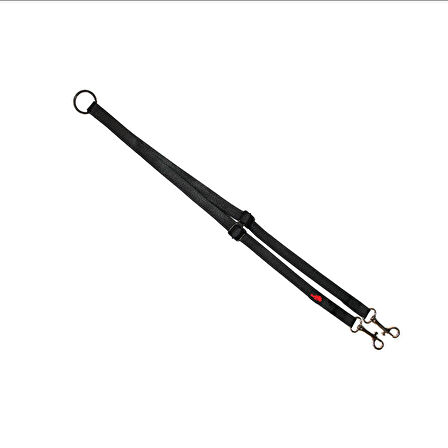 Natura İkili Gezdirme Tasma 1,5 cm Siyah