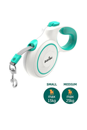 Makaralı Otomatik 5 Metre Geri Çekilebilen Kedi Köpek Gezdirme Tasması XS / S / M