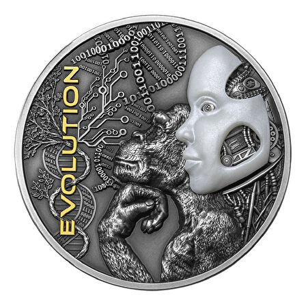 AgaKulche Evolution 2022 2 ons 62.2 Gram Gümüş Sikke Coin (999.0)