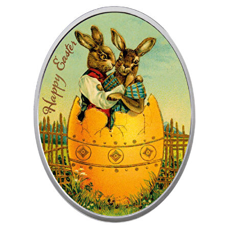 AgaKulche Easter Egg 2024 16.81 Gram Gümüş Sikke Coin (999.0)