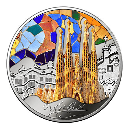 AgaKulche The Colorful World of Gaudi II 2023 1 Ons 31.10 Gram Gümüş Sikke Coin (999.0)