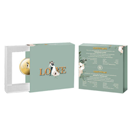 AgaKulche Love Wedding 2024 17.5 Gram Gümüş Sikke Coin (999.0)