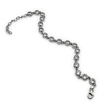 AgaKulche Gümüş Zirkon Taşlı Tohum Bileklik