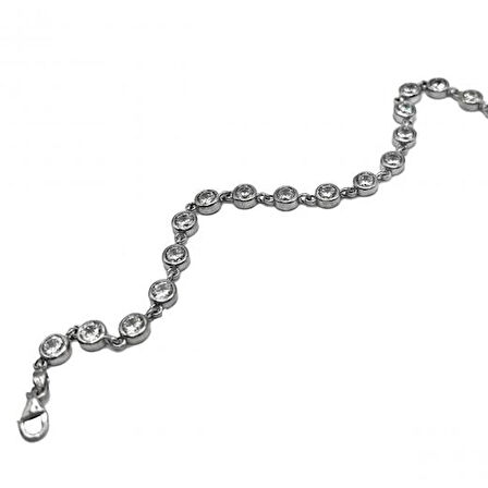 AgaKulche Gümüş Zirkon Taşlı Tohum Bileklik