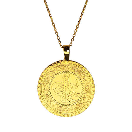 AgaKulche 14 Ayar Tuğra Altın Kolye