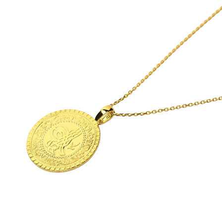 AgaKulche 14 Ayar Tuğra Altın Kolye