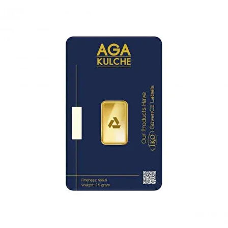 AgaKulche 2.5 gr 24 Ayar 999.9 Külçe Altın