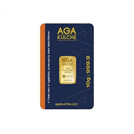 AgaKulche 10 gr 24 Ayar 999.9 Külçe Altın 