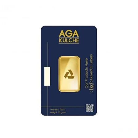 AgaKulche 20 gr 24 Ayar 999.9 Külçe Altın 