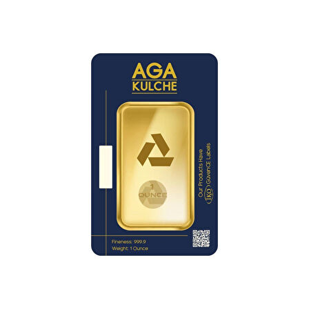 AgaKulche 31.10 gr 1 Ons 24 Ayar 999.9 Külçe Altın 