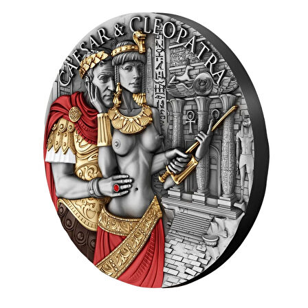 AgaKulche Sezar ve Kleopatra Gümüş Sikke Coin