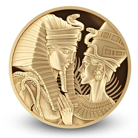 AgaKulche Amenhotep Nefertiti 1/4 Ons Altın Sikke Coin