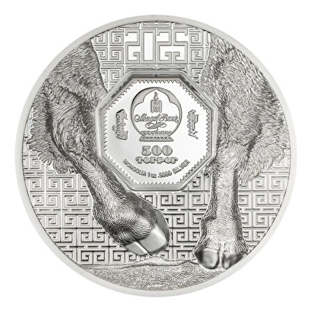 AgaKulche Moğolistan Bizonu Gümüş Sikke Coin