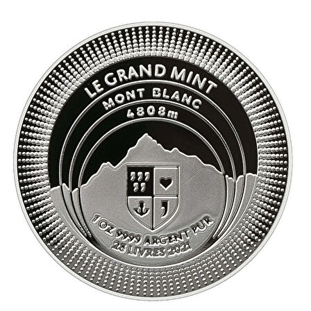 AgaKulche Mont Blanc Dark 2021 Gümüş Sikke Coin