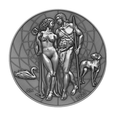 AgaKulche Afrodit ve Adonis Gümüş Sikke Coin