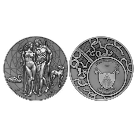 AgaKulche Afrodit ve Adonis Gümüş Sikke Coin