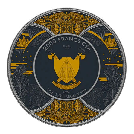 AgaKulche Durga Rutenyum 2024 Altın Kaplama Gümüş Sikke Coin
