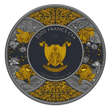AgaKulche Durga Rutenyum 2023 Altın Kaplama Gümüş Sikke Coin