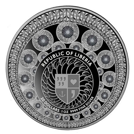 AgaKulche Çiçekli Saat Gümüş Sikke Coin