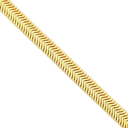AgaKulche İtalyan Ezme Balık Sırtı 6,20 mm Altın Bileklik