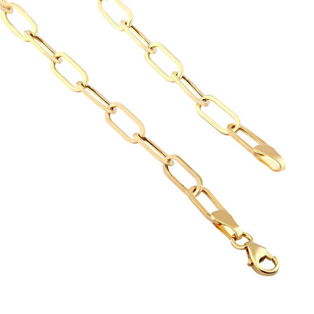 AgaKulche Ataç 4 mm Altın Zincir