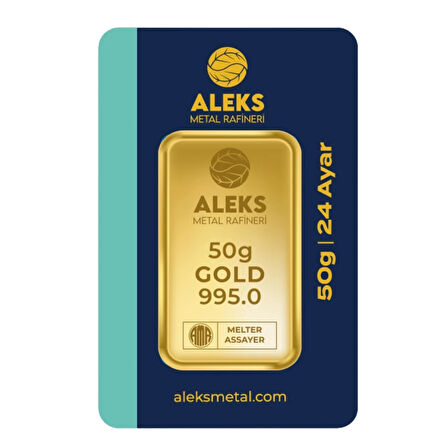 AgaKulche 50 gr 995 24 Ayar AMR Külçe Altın