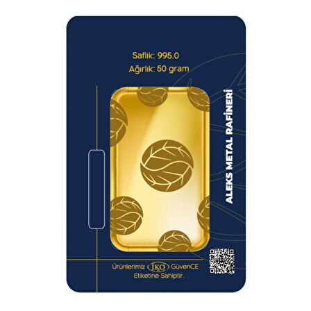 AgaKulche 50 gr 995 24 Ayar AMR Külçe Altın