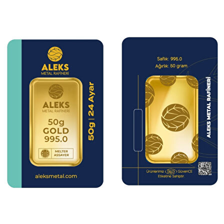 AgaKulche 50 gr 995 24 Ayar AMR Külçe Altın