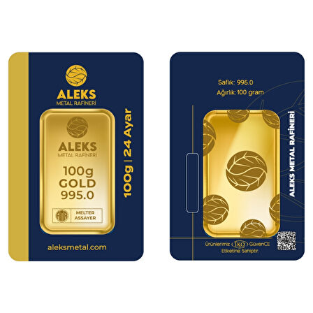 AgaKulche 100 gr 995 24 Ayar AMR Külçe Altın