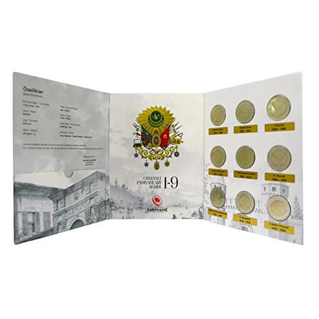 AgaKulche Osmanlı Padişahları Bimetal 9'lu Para Seti