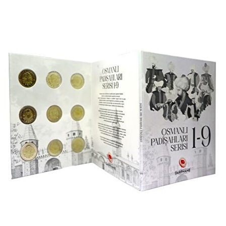 AgaKulche Osmanlı Padişahları Bimetal 9'lu Para Seti