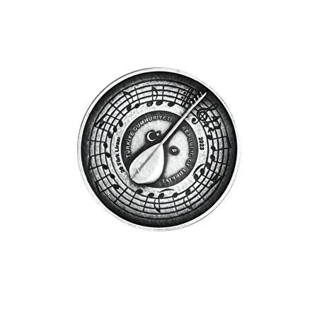 AgaKulche Aşık Veysel Okside Gümüş Sikke Coin