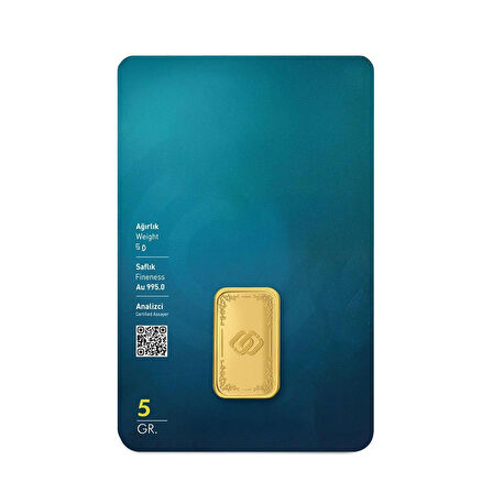 AgaKulche 24 Ayar 5 gr 995 Özbağ Külçe Altın