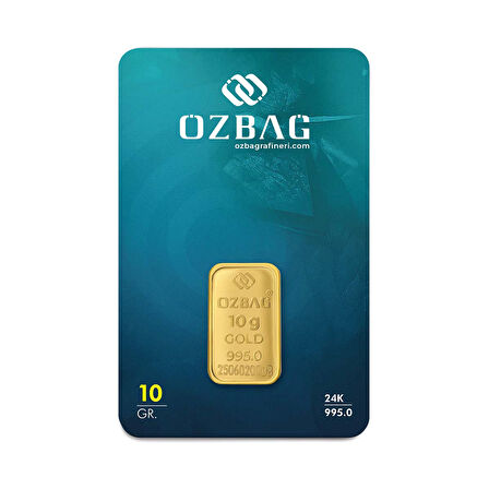 AgaKulche Özbağ 10 gr 995 24 Ayar Külçe Altın
