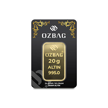 AgaKulche Özbağ 20 gr 995 24 Ayar Külçe Altın
