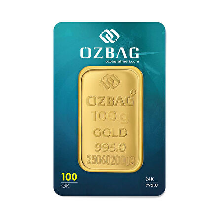 AgaKulche Özbağ 100 gr 995 24 Ayar Külçe Altın